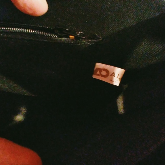 Black Faux Patent Leather Top Handle Vintage Briefcase Style Bag - Picture 8 of 11